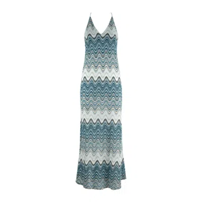 Mc2 Saint Barth Eydis Petticoat Dress In Wavy Raschel Knit In Multi
