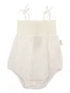 Mc2 Saint Barth Eyelet-embroidered Smocked Bodie In Gold