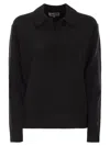 Mc2 Saint Barth Eze Polo-neck Sweater In Black