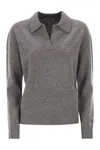 Mc2 Saint Barth Eze - Polo Neck Jumper In Gray