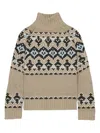 Mc2 Saint Barth Fair Isle Sweater In Neutral