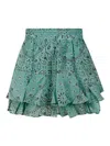 Mc2 Saint Barth Tiered Mini Skirt In Lightweight Cotton Voile