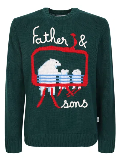 Mc2 Saint Barth Father Sons Green Polar Ski Sweater