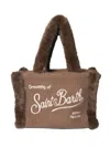 Mc2 Saint Barth Faux-fur-handle Tote Bag In Brown
