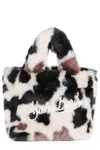 Mc2 Saint Barth Faux-fur Tote Bag In White