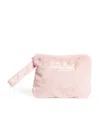 Mc2 Saint Barth Faux Fur Wash Bag In Pink