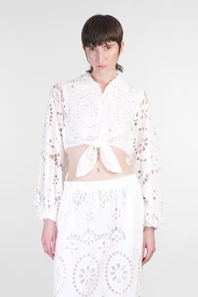 Mc2 Saint Barth Febe Shirt In White Cotton