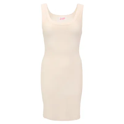Mc2 Saint Barth Fiby Terry Sleeveless Dress Cream In Neutral