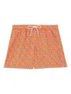 Mc2 Saint Barth Fish-print Drawstring Swim Shorts In Multi