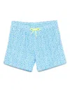 Mc2 Saint Barth Fish-print Swim Shorts In Blue