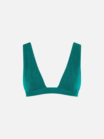 Mc2 Saint Barth Fixed Triangle Top - Plissè Emerald Green