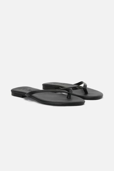 Mc2 Saint Barth Flip Flop Sandal Leather Black