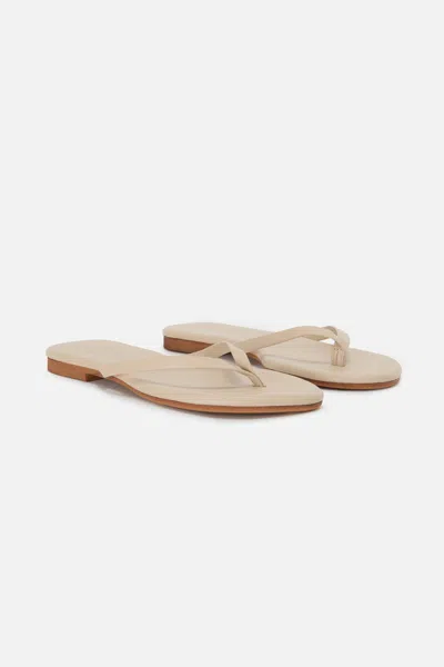 Mc2 Saint Barth Flip Flop Sandal Leather Powder Pink In Brown