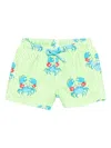 Mc2 Saint Barth Floating Crab-print Swim Shorts In Green