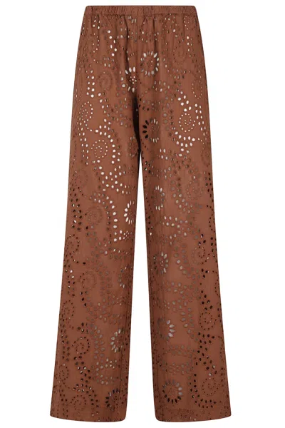 Mc2 Saint Barth Floral Cut-out Pants