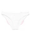 Mc2 Saint Barth Floral-embroidered Bikini Bottoms In White