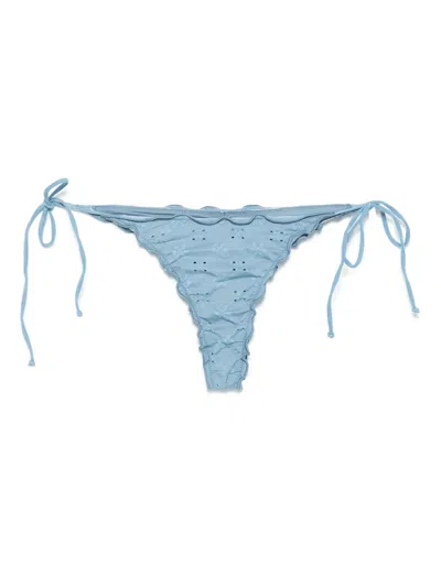 Mc2 Saint Barth Floral-embroidered Bikini Briefs