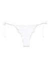 Mc2 Saint Barth Floral-embroidered Bikini Briefs In White