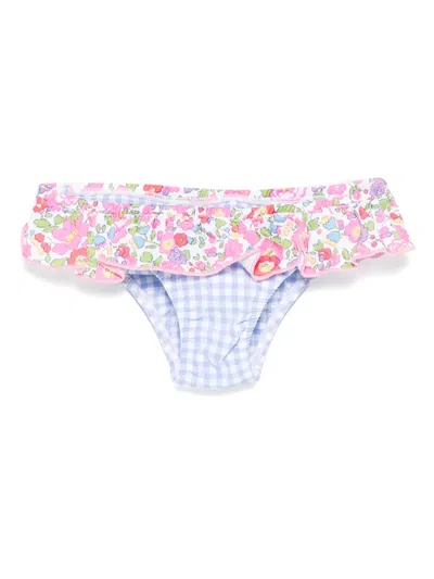 Mc2 Saint Barth Kids' Floral-print Bikini Bottom In Multi