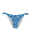 Mc2 Saint Barth Floral-print Bikini Briefs In Blue