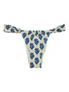 Mc2 Saint Barth Floral-print Bikini Briefs In Blue