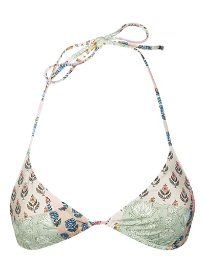 Mc2 Saint Barth Floral-print Bikini Top In Multi