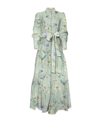 Mc2 Saint Barth Floral Print Boutonniere Maxi Skirt