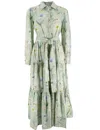 Mc2 Saint Barth Long Dress In Patterned Cotton Blend