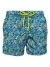 Mc2 Saint Barth Floral-print Drawstring Swim Shorts In Blue