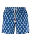 Mc2 Saint Barth Floral-print Swim Shorts In Blue