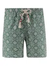 Mc2 Saint Barth Floral-print Swim Shorts In Green