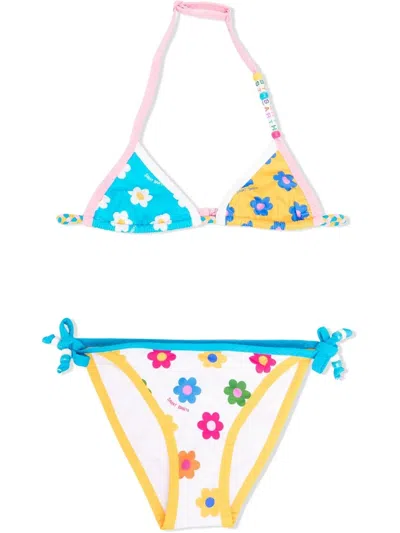 Mc2 Saint Barth Kids' Floral Print Two-piece In Multicolor