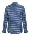 Mc2 Saint Barth Floral Printed Curved Hem Shirt In Blue