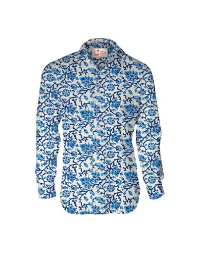 Mc2 Saint Barth Floral Printed Curved Hem Shirt In Multi