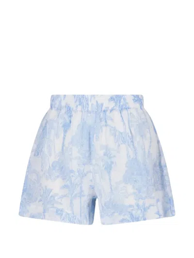 Mc2 Saint Barth Floral-pattern Short In White