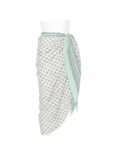 Mc2 Saint Barth Floral-print Sarong In White