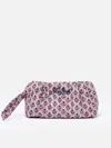 Mc2 Saint Barth Flower Patch Quilted Small Pouch In Pink