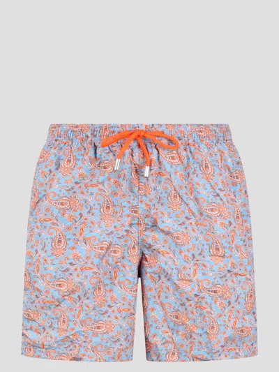 Mc2 Saint Barth Flower Swimshort In Blue