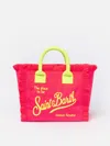 Mc2 Saint Barth Fluo Pink Terry Embossed Colette Sponge Handbag In Fluo
