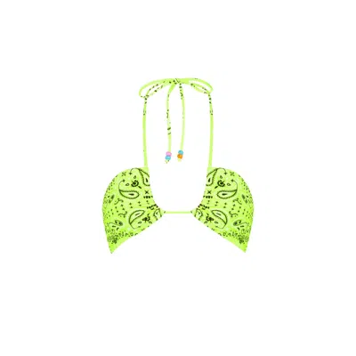 Mc2 Saint Barth Fluo Yellow Bandanna Bandeau Top