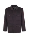 Mc2 Saint Barth Wool Single-breasted Coat In Purple