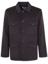 Mc2 Saint Barth Wool Single-breasted Coat In Brown