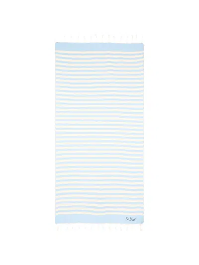 Mc2 Saint Barth Fouta Beach Towel In Blue