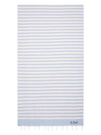 Mc2 Saint Barth Kids' Fouta Towel In Blue