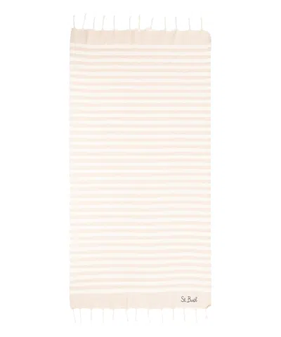 Mc2 Saint Barth Foutas Beach Towel In Neutral