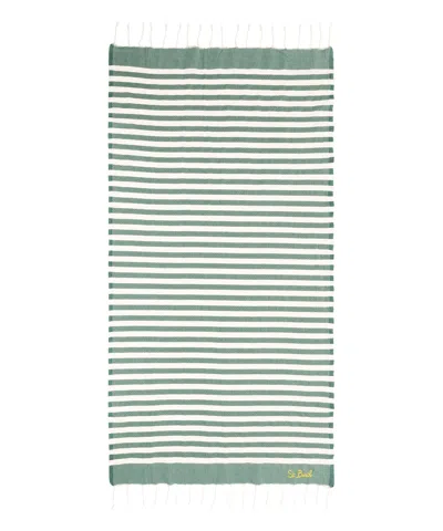 Mc2 Saint Barth Foutas Beach Towel In Green