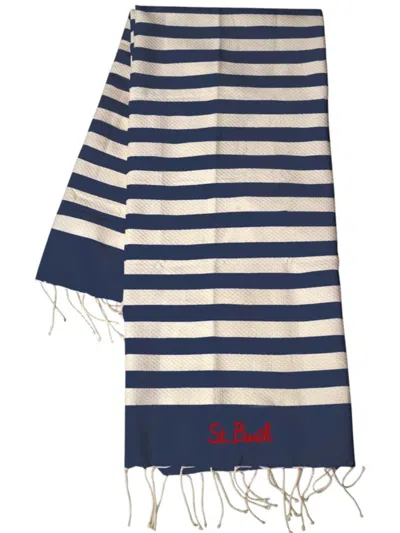 Mc2 Saint Barth Foutas Beach Towel In Blue