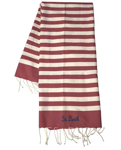 Mc2 Saint Barth Foutas Beach Towel In Brown