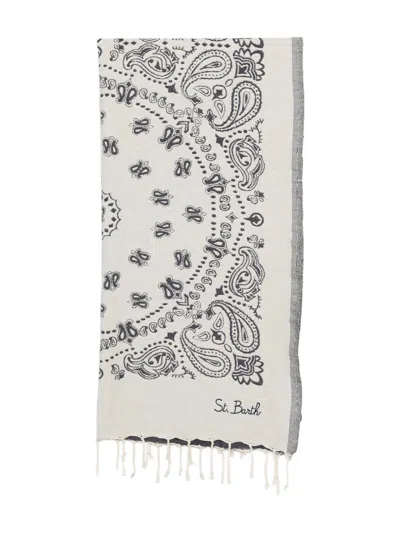 Mc2 Saint Barth Foutas Beach Towel In Gray