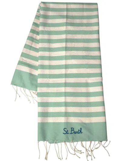 Mc2 Saint Barth Foutas Beach Towel In Green